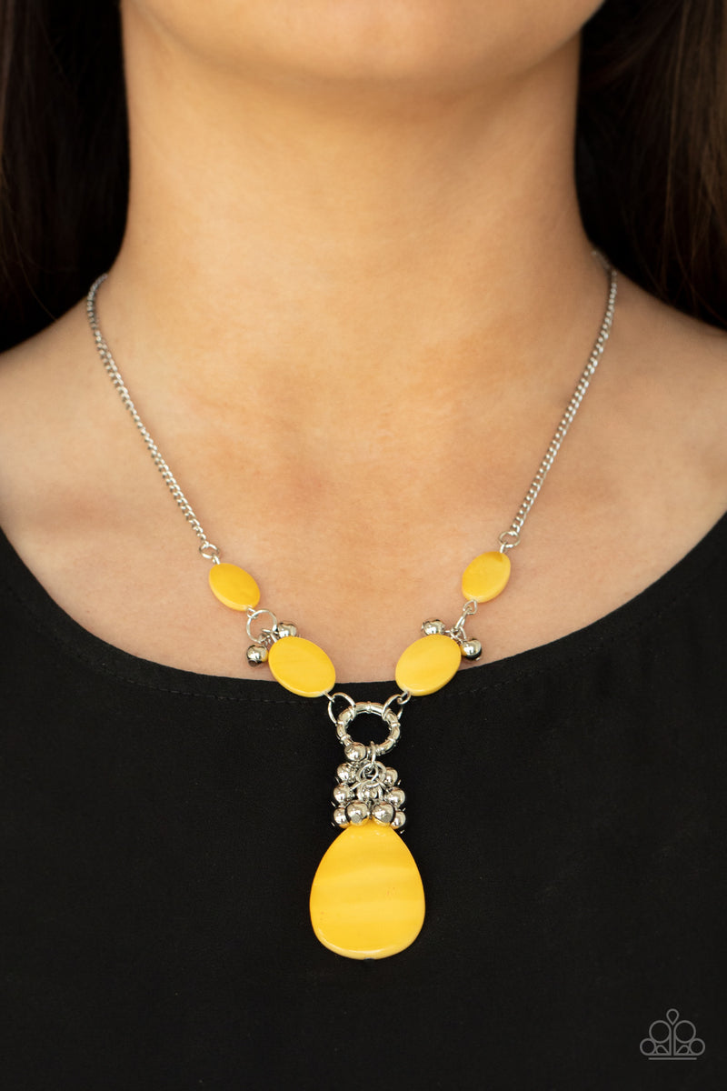 Yellow necklace paparazzi sale