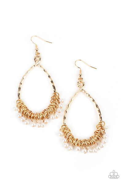 Wishing Well Wonder - Gold Paparazzi Earring