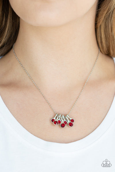 Slide Into Shimmer - Red Paparazzi Necklace