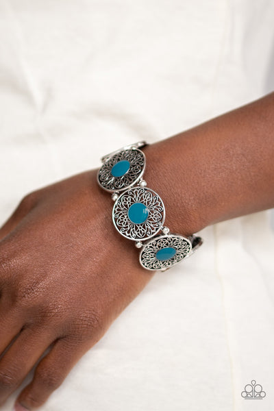 Painted Garden - Blue Paparazzi Bracelet