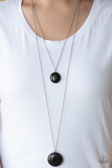 Paparazzi Desert Medallions - Black Stone - Paparazzi Necklace