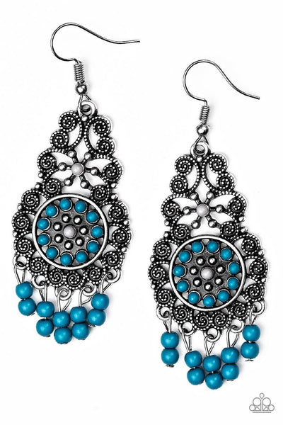 Courageously Congo - Blue Paparazzi Earrings - sofancyjewels