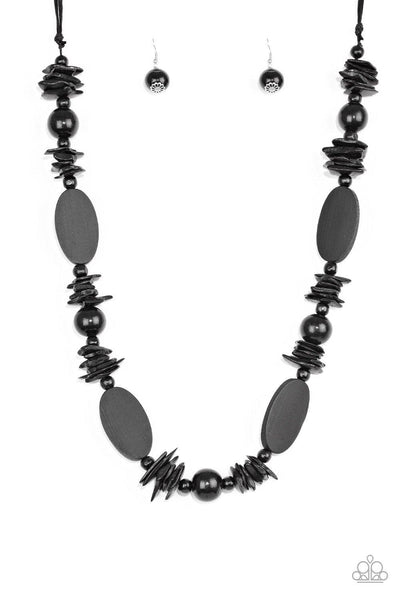 Carefree Cococay Black  Paparazzi Necklace - sofancyjewels