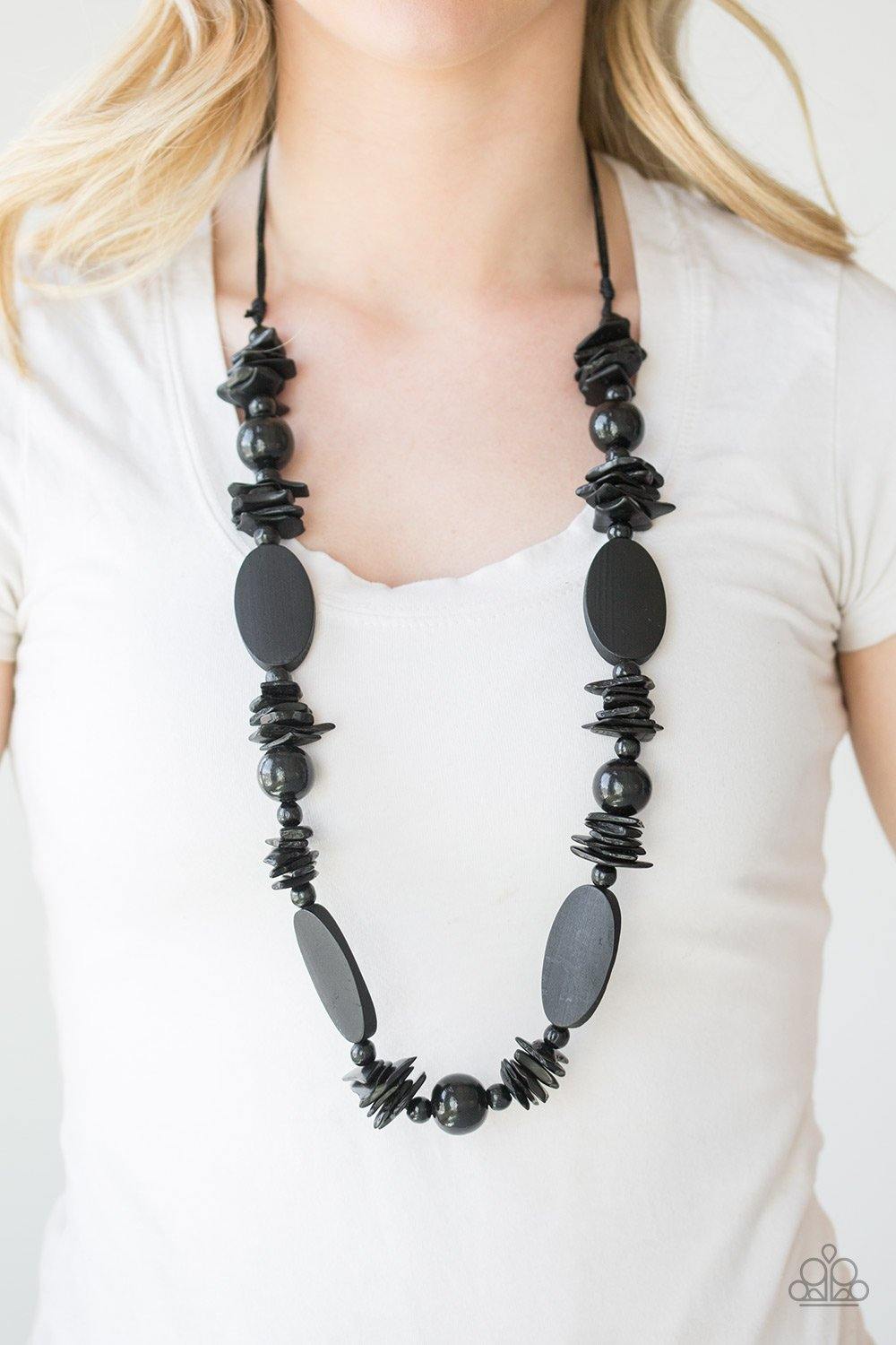 Carefree Cococay Black  Paparazzi Necklace - sofancyjewels