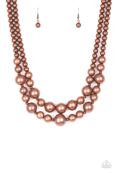 I Double Dare You - Copper Paparazzi Necklace - sofancyjewels