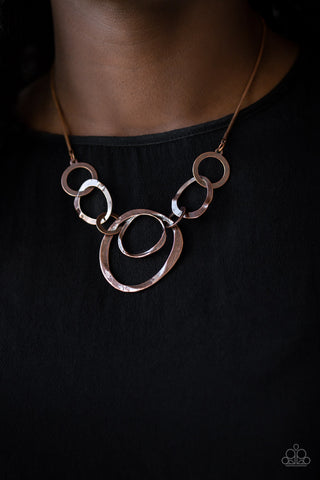 Progressively Vogue - Copper Paparazzi Necklace