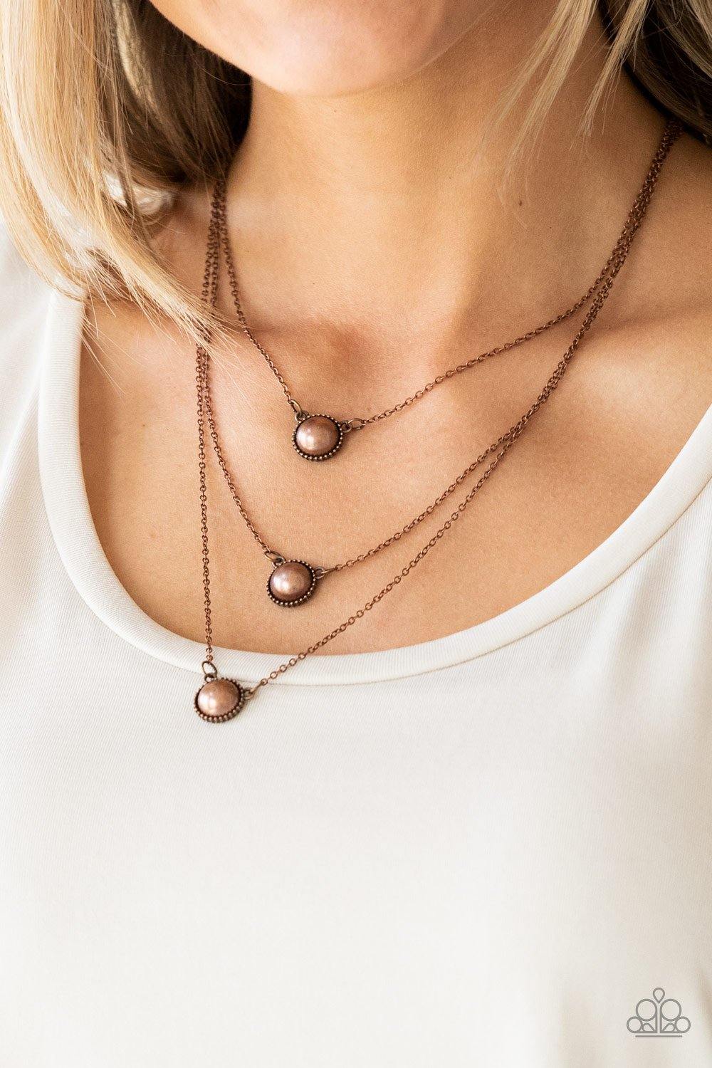 A Love For Luster - Copper Paparazzi Necklace - sofancyjewels