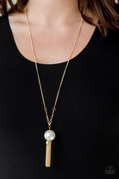 Belle Of The BALLROOM - Gold Paparazzi Pearl Necklace