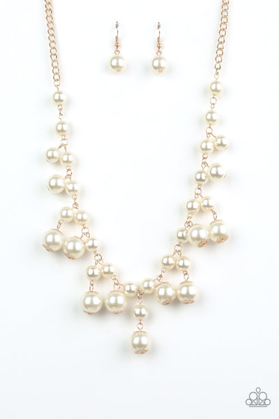 Soon To Be Mrs. - Gold Pearl Necklace