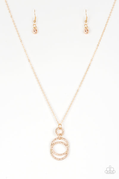 Timeless Trio - Gold Paparazzi Necklace