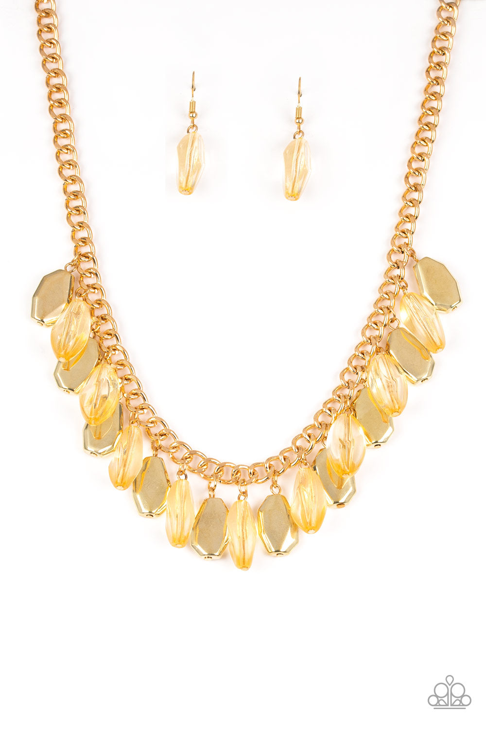 Fringe Fabulous - Gold Paparazzi Necklace