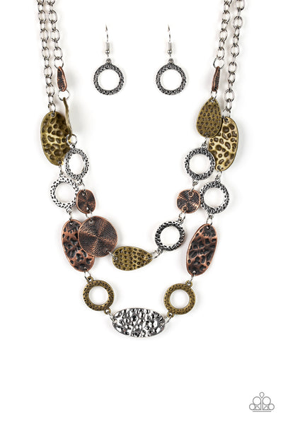 Trippin On Texture - Multi Paparazzi Necklace