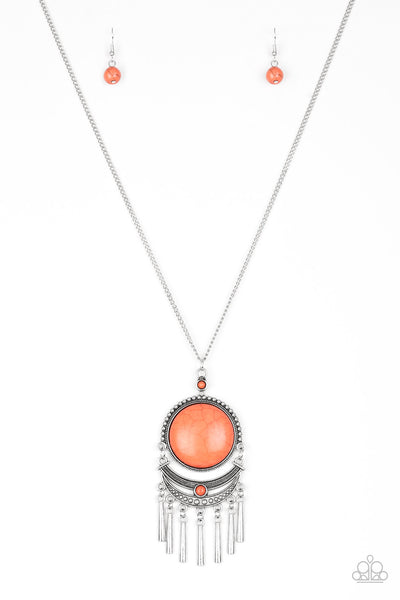 Rural Rustler - Orange Paparazzi Necklace