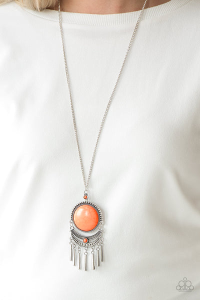 Rural Rustler - Orange Paparazzi Necklace