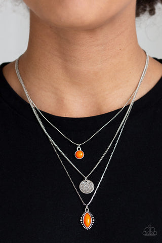 Tide Drifter - Orange Paparazzi Necklace