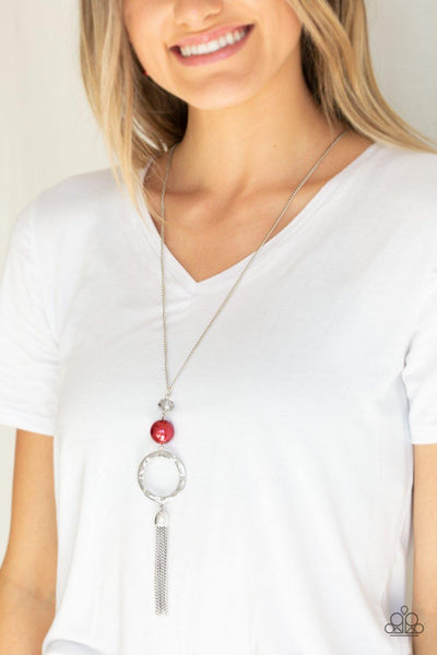 Bold Balancing Act - Red Paparazzi Necklace - sofancyjewels