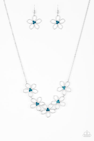 Hoppin Hibiscus - Blue Paparazzi Necklace