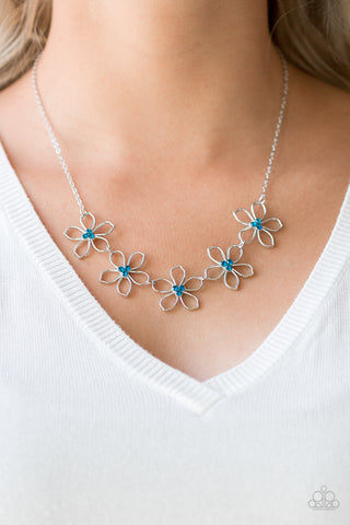 Hoppin Hibiscus - Blue Paparazzi Necklace