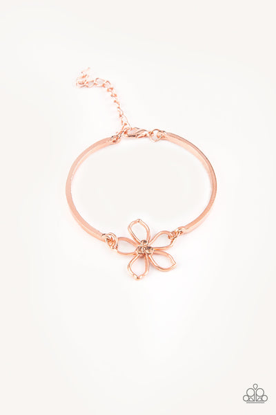Hibiscus Hipster - Copper Paparazzi Bracelet