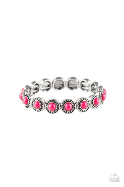 Globetrotter Goals - Pink and Silver Paparazzi Bracelet