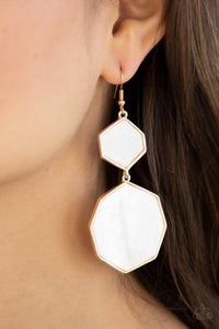 Vacation Glow - Rose Gold Paparazzi Earrings