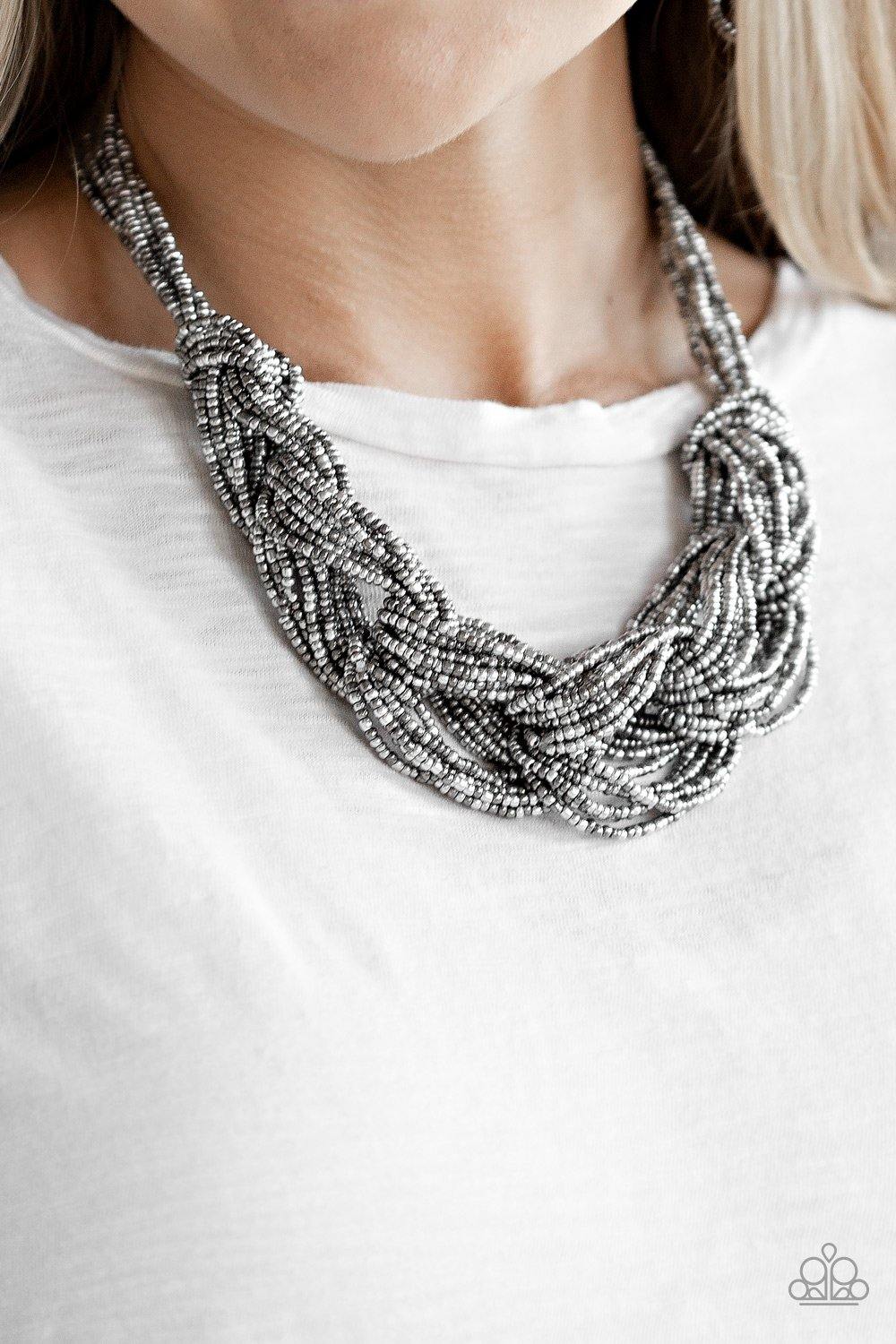 City Catwalk - Silver Paparazzi Necklace - sofancyjewels