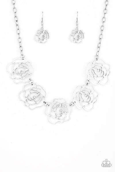 Budding Beauty - Silver Paparazzi Necklace