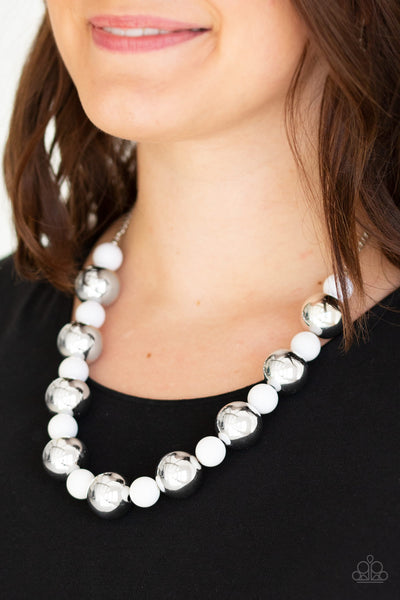 Top Pop - White Paparazzi Necklace