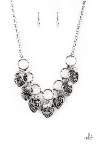 Very Valentine - White Pearl Paparazzi Necklace