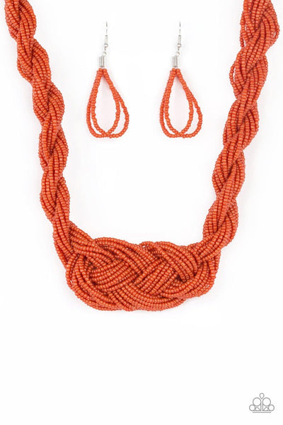 A Standing Ovation - Orange Paparazzi Necklace - sofancyjewels