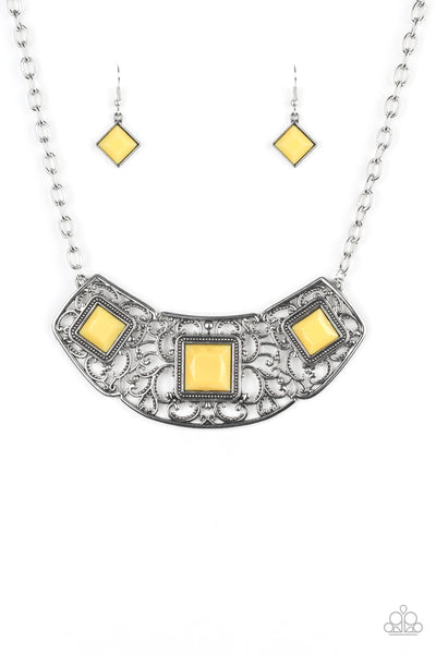 Feeling Inde-PENDANT - Yellow Paparazzi Necklace