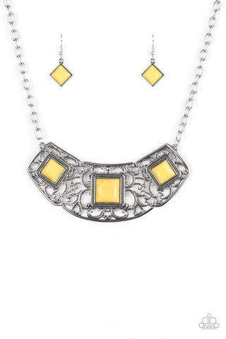 Feeling Inde-PENDANT - Yellow Paparazzi Necklace