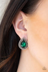 Debutante Debut - Green Paparazzi Earrings - sofancyjewels