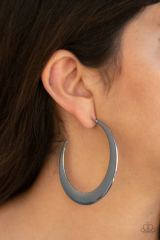 Moon Beam - Black Paparazzi Earrings