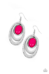 Seaside Spinster - Pink Paparazzi Earrings