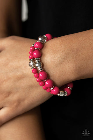 Colorful Collisions - Pink Paparazzi Bracelet