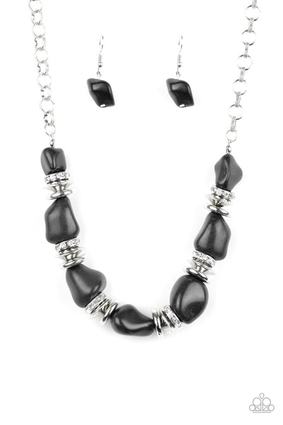 Stunningly Stone Age - Black Paparazzi Necklace