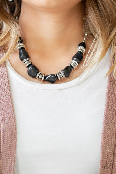 Stunningly Stone Age - Black Paparazzi Necklace