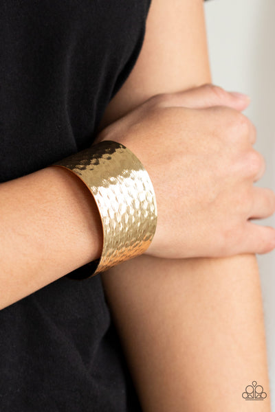 Simmering Shimmer - Gold Paparazzi Bracelet