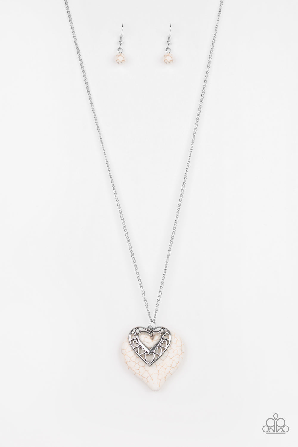 Southern Heart - White Paparazzi Necklace
