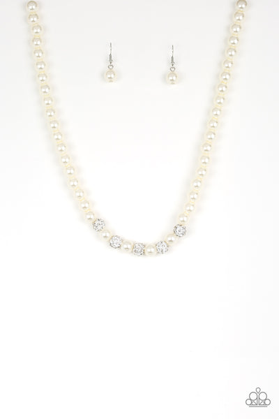 Posh Boss - White Pearl Paparazzi Necklace