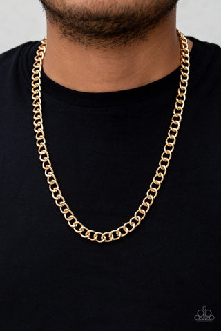 Full Court - Gold Paparazzi Necklace