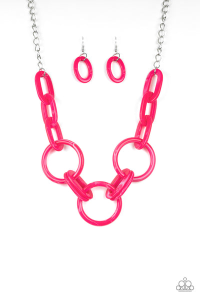 Turn Up The Heat - Pink Paparazzi Necklace