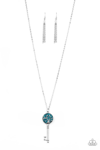 Key Keepsake - Blue Paparazzi Necklace