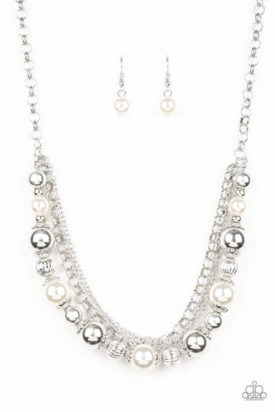 5th Avenue Romance - White Paparazzi Necklace - sofancyjewels