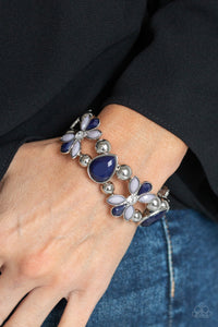 Fabulously Flourishing - Blue Paparazzi Bracelet