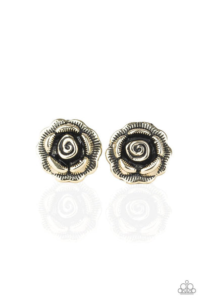 Best ROSEBUDS - Brass Paparazzi Earrings - sofancyjewels