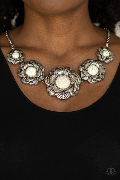 Santa Fe Hills - White Paparazzi Necklace - sofancyjewels