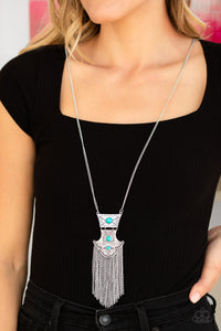 Totem Tassel - Blue Paparazzi Necklace