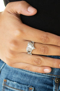 Romantic Reverie - White Paparazzi Ring